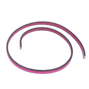 Lacet en cuir plat 5mm tranches noires, 10 cm, pour chaussures, conçu par Autres, visible en détail dans l'image.