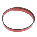 Lacet en cuir plat de 10mm tranché noir, longueur 10 cm, pour chaussures, fabriqué par Autres.