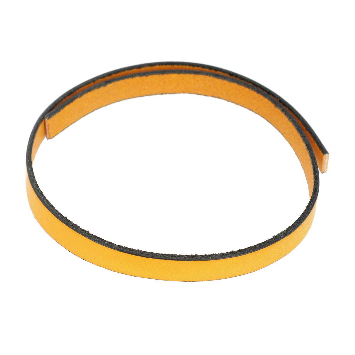 Lacet en cuir plat noir de 10 mm de large, tranché, longueur 10 cm, pour chaussures, de marque Autres.