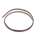 Lacet en cuir plat noir de 5mm, tranché, longueur 10cm, pour chaussures, fabriqué par Autres.