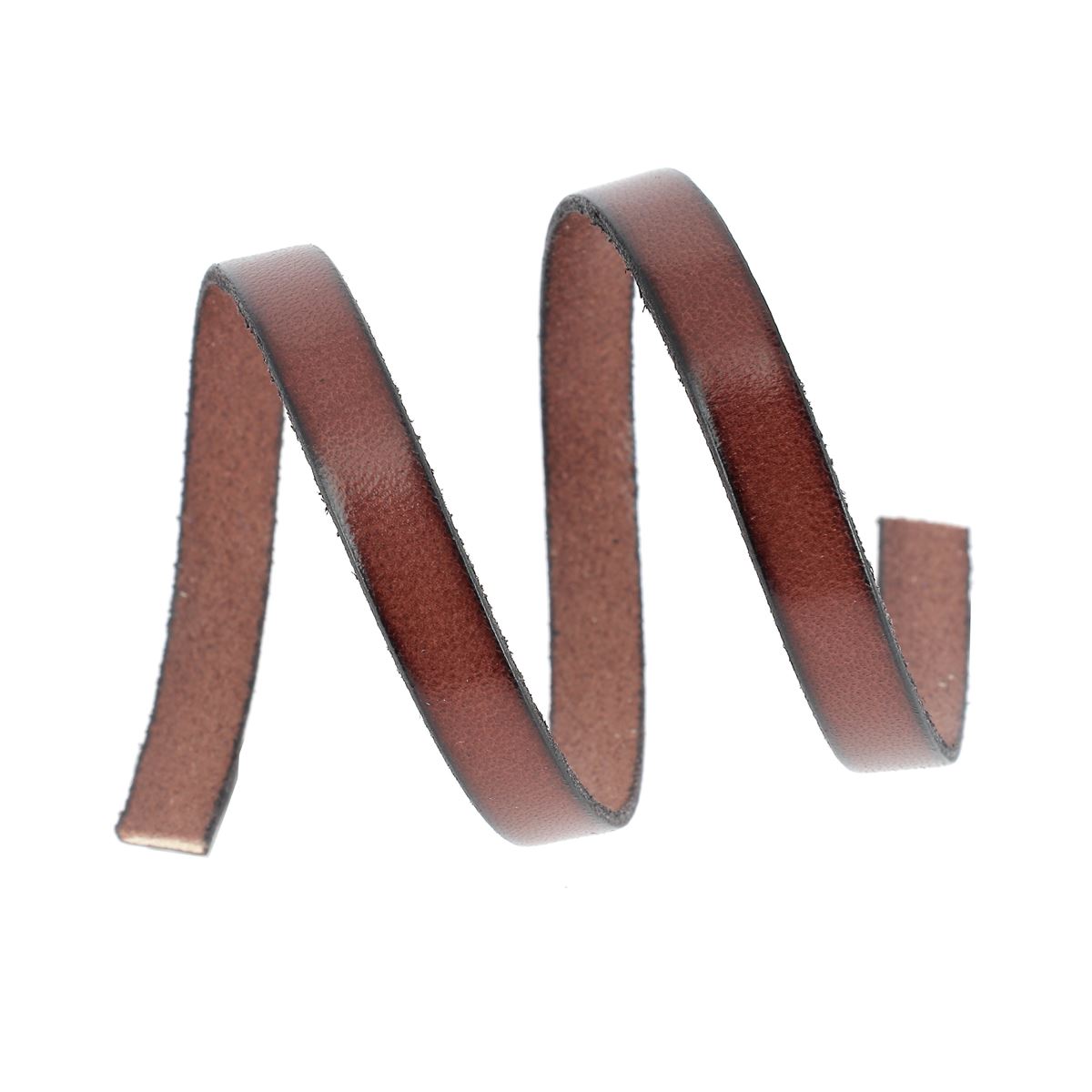 Lacet en cuir plat de 10 mm tranches noires, longueur 10 cm, pour chaussures, fabriqué par la marque Autres.