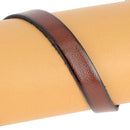 Lacet en cuir plat 10 mm tranches noires pour chaussures, longueur 10 cm, fabriqué par la marque Autres.
