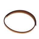 Lacet en cuir plat 5mm tranches noires, 10 cm, pour chaussures, fabriqué par Autres, visible en gros plan dans cette image.