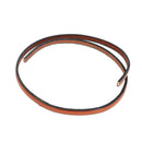 Lacet en cuir plat 5 mm tranches noires, longueur 10 cm, pour chaussures, fabriqué par Autres.