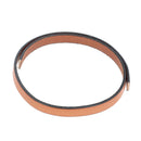 Lacet en cuir plat 10 mm, tranches noires, longueur 10 cm, pour chaussures, par la marque Autres.