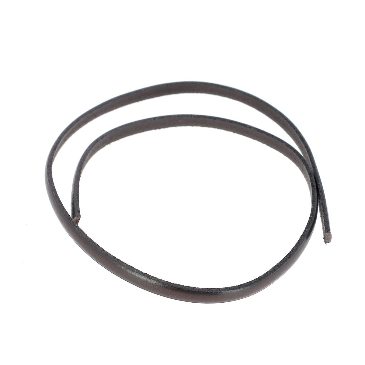 Lacet en cuir plat noir de 5 mm, tranches, longueur 10 cm, pour chaussures, fabriqué par Autres.