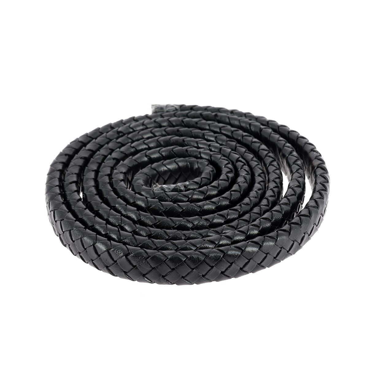 Lacet en cuir pigmenté tressé Régaliz, 12x6mm, pour chaussures, en cuir de haute qualité, coloris variés.