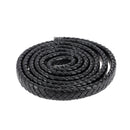 Lacet en cuir pigmenté tressé Régaliz, 12x6mm, pour chaussures, en cuir de haute qualité, coloris variés.