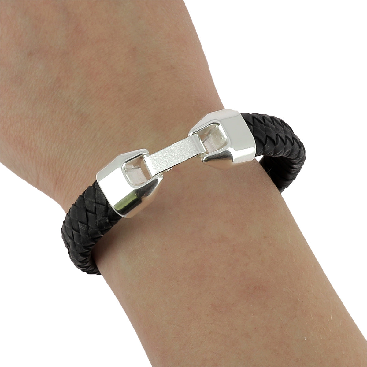 Lacet en cuir Régaliz pigmenté tressé, 12x6mm, pour chaussures, en cuir, de couleur pigmentée, avec tressage visible.