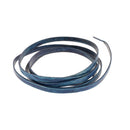 Lacet en cuir teinté effet délavé de 3mm, largeur plat, pour chaussures, marque Deco Cuir, image montrant le détail du lacet.
