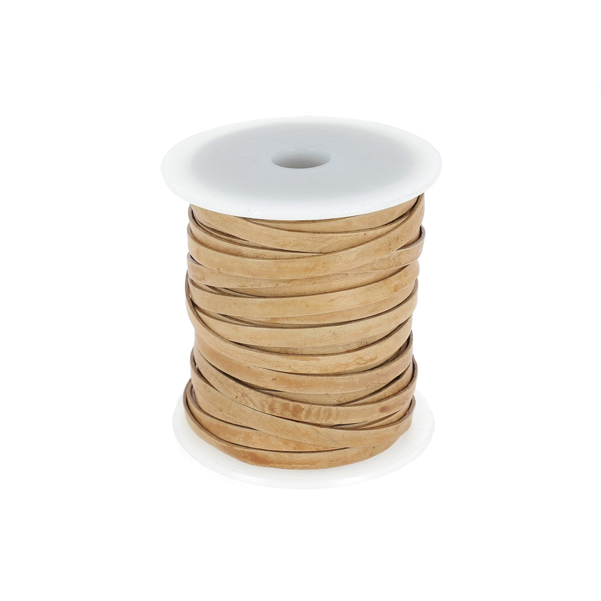 Lacet en cuir teinté effet délavé Plat de 4mm de marque Deco Cuir, design large et élégant pour chaussures.