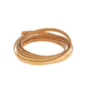 Lacet en cuir teinté effet délavé, 3mm de large, pour chaussures, fabriqué par Deco Cuir, visible en détail dans l'image.