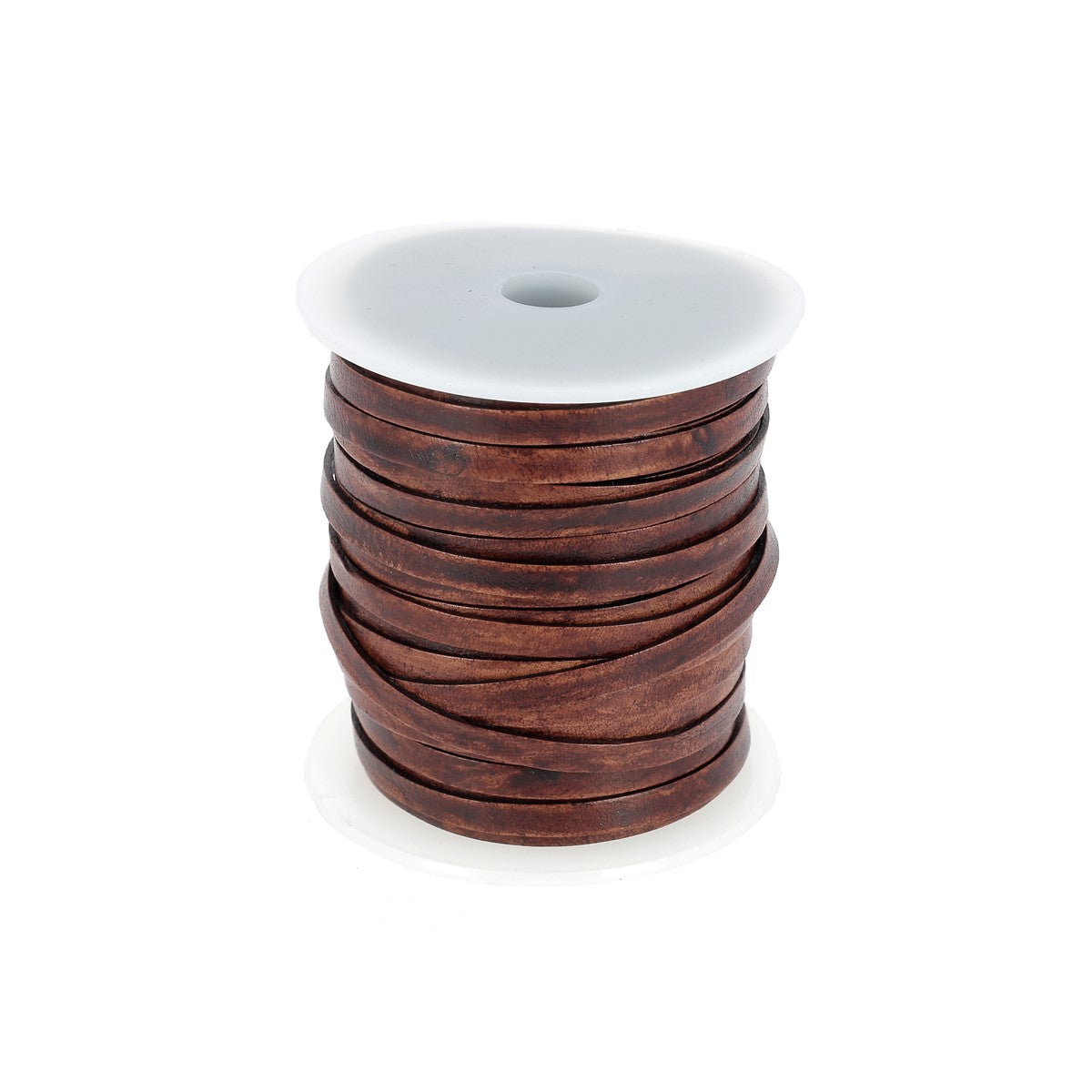 Lacet en cuir teinté effet délavé Plat de 4mm de marque Deco Cuir, pour chaussures élégantes et confortables.