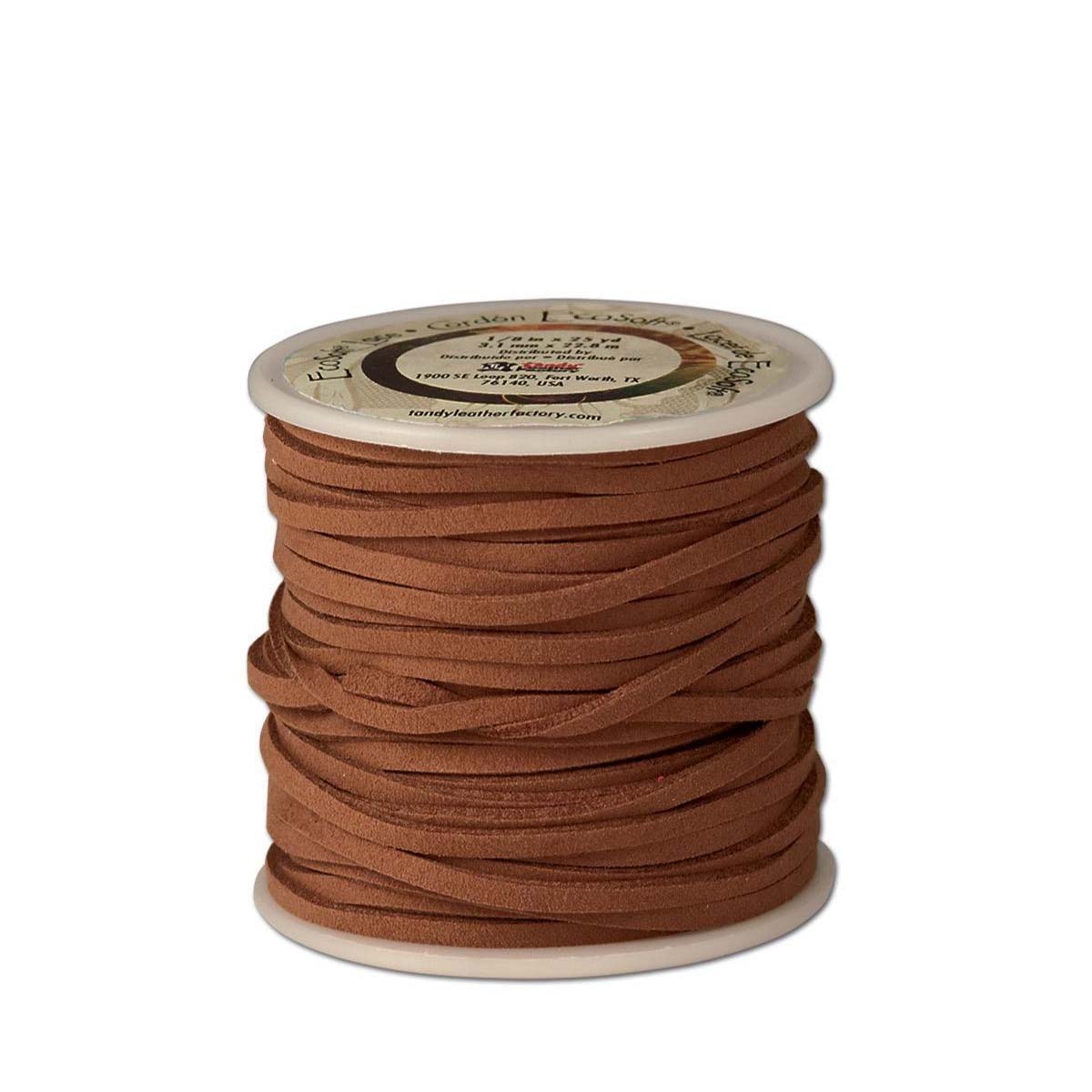 Lacet synthétique en microfibre plat de 3mm de large, bobine de 22 mètres, pour chaussures en cuir.