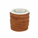 Lacet en cuir velours plat Tandy Leather, bobine de 15m, marron moyen, pour chaussures ou bottes.