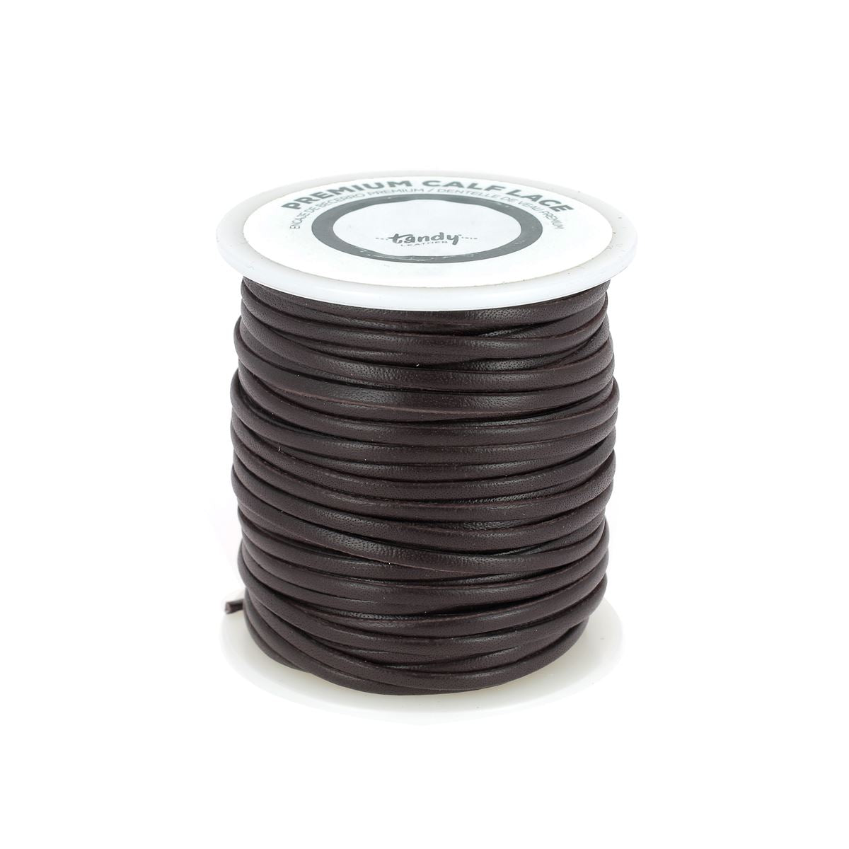 Lacet en cuir premium plat marron, largeur 3mm, bobine de 22m, Tandy Leather, pour chaussures et accessoires