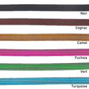 Lacet en cuir plat effet 4 bandes de 10mm, pour chaussures, de marque Autres, visible avec détails en cuir souple.