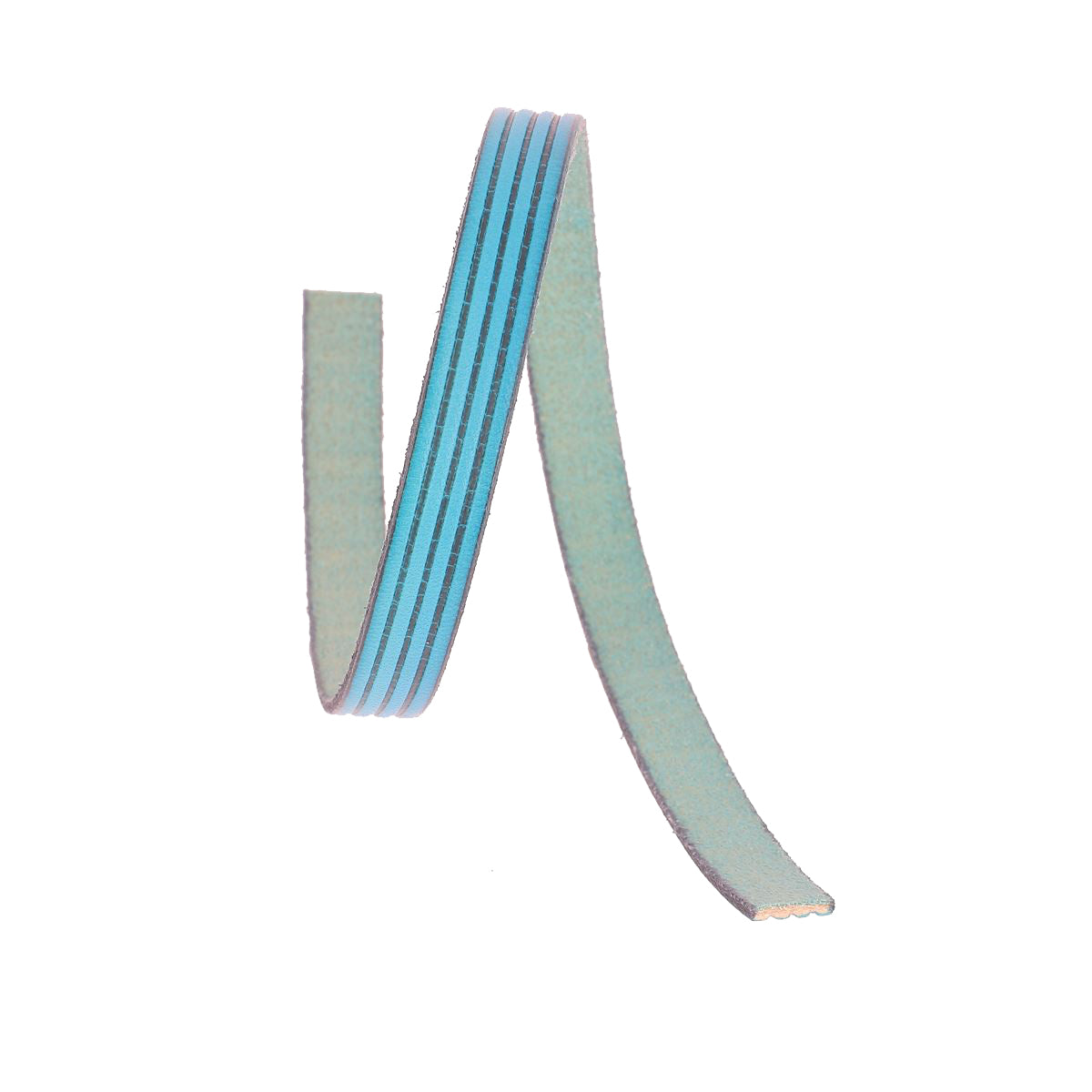 Lacets en cuir plat effet 4 bandes de 10 mm, turquoise, pour chaussures, par Autres.