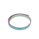Lacet en cuir plat effet 4 bandes turquoise, 10 mm de large, pour chaussures, par Autres, longueur 10 cm.