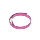 Lacets en cuir plat effet 4 bandes de 10mm, couleur fuchsia, pour chaussures, marque Autres, longueur 10cm.