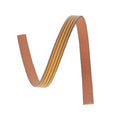 Lacet en cuir plat effet 4 bandes de 10 mm de couleur camel, conçu pour chaussures, par Autres.