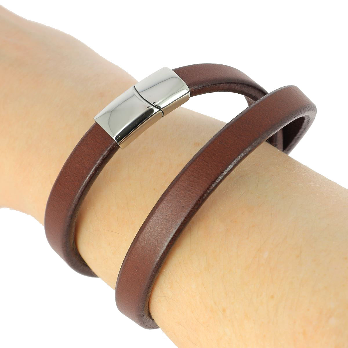 Lacet en cuir Régaliz teinté cognac, 10 cm, 10x4,5 mm, pour chaussures, en cuir authentique, couleur élégante.