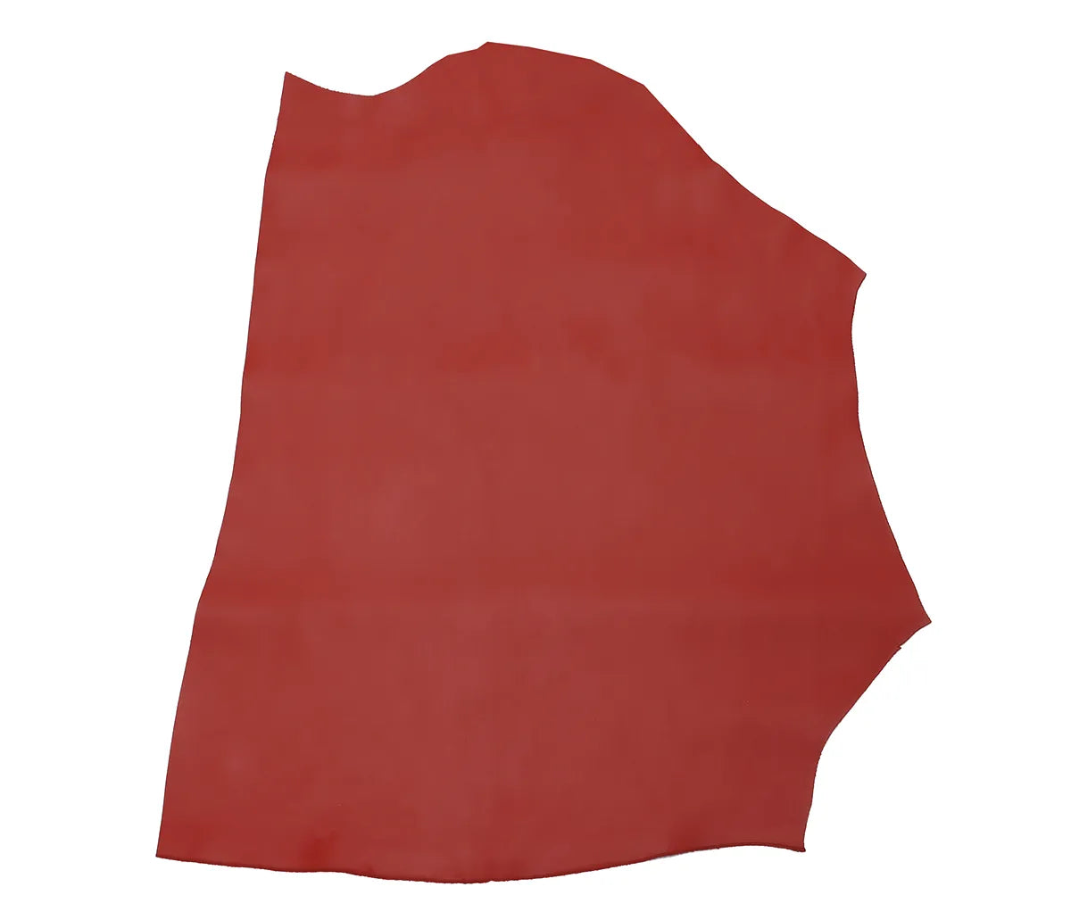 Peau de cuir de vachette lisse rouge Autres, texture douce et brillante, pour projets de maroquinerie ou couture.