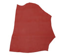 Peau de cuir de vachette lisse rouge Autres, texture douce et brillante, pour projets de maroquinerie ou couture.