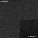 Peau de cuir de chèvre maroquinerie double tannage grainé noir, finition refendu 1mm, pour accessoires ou sacs en cuir.