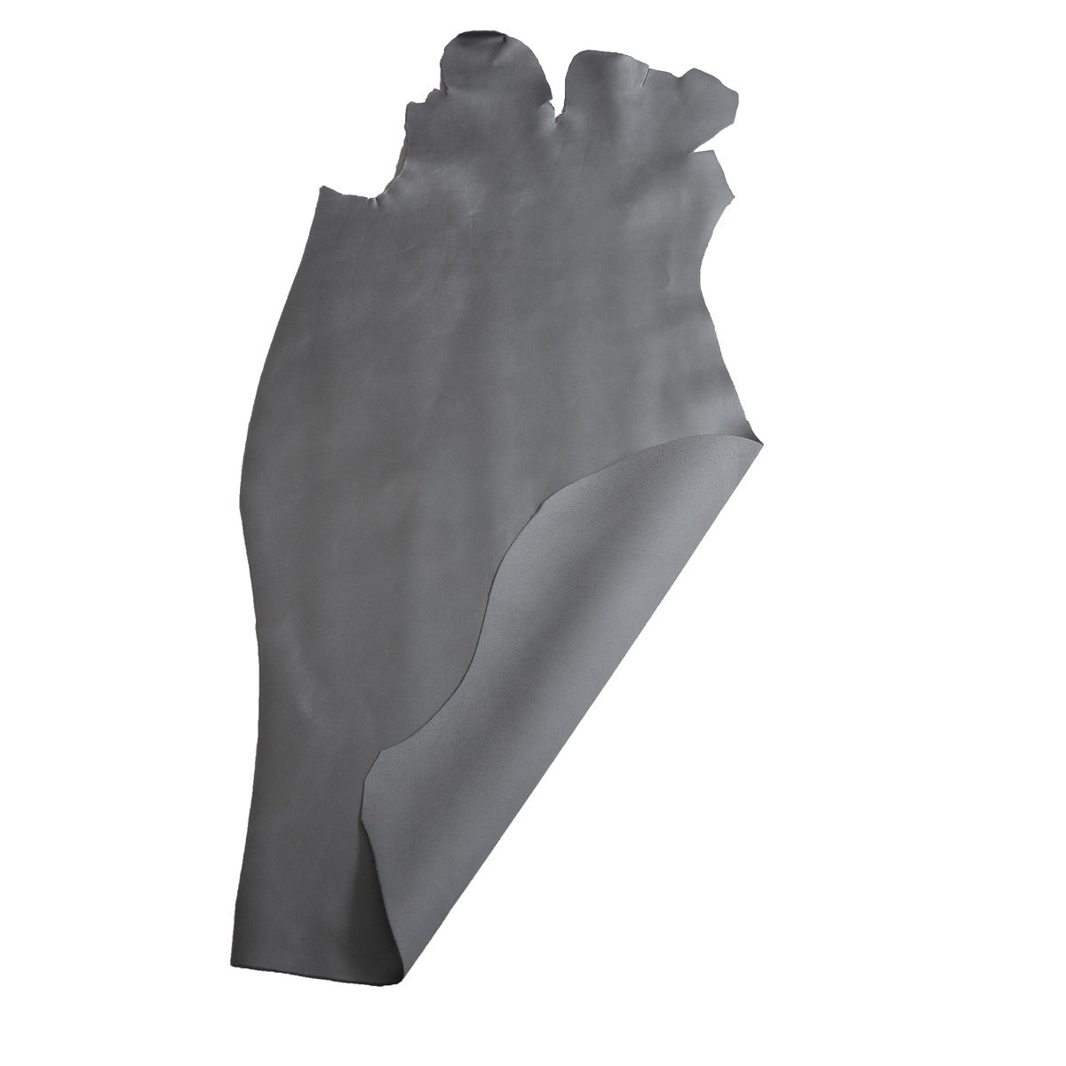 Peau de cuir de veau TÉO en argent, naturelle, souple et élégante, pour projets de maroquinerie ou couture.