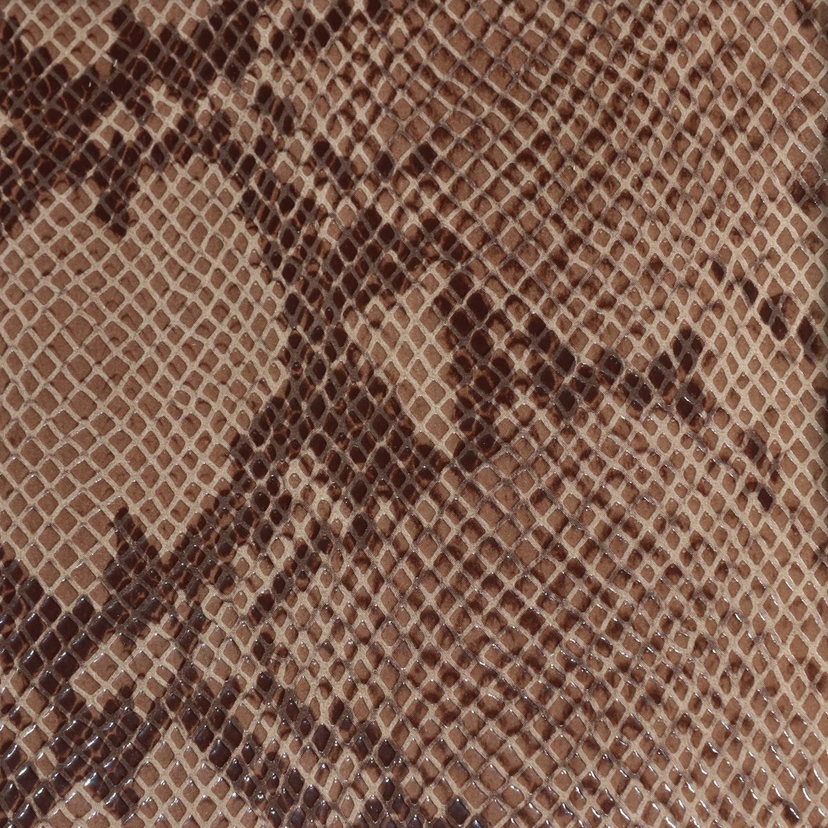 Peau de cuir de chèvre velours imitation reptile marron, texture douce et réaliste, fabriquée par Autres, modèle L25.
