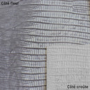Peau de cuir de veau imitation serpent - BLEU GRIS L26