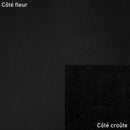 Peau de cuir de vachette lisse et ferme noire, type peau de cuir, pour projets de maroquinerie ou couture.