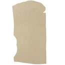 Peau de cuir de veau velours beige, croûte de cuir de veau, texture douce et souple, pour création et maroquinerie.