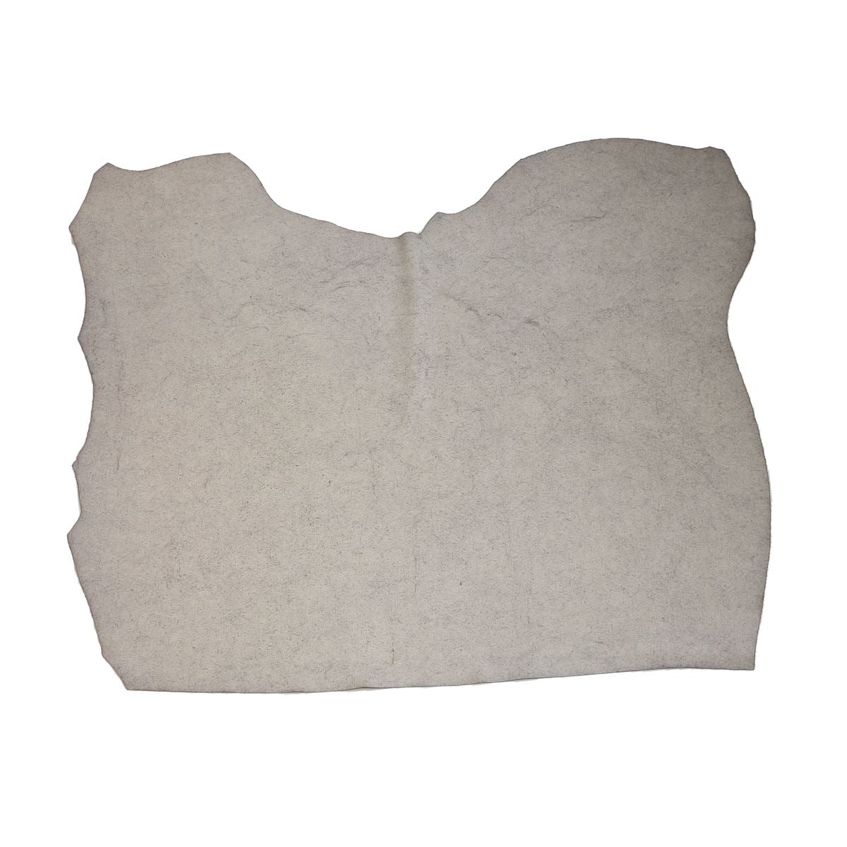 Peau de cuir de veau en velours effet tissé gris, texture douce et élégante, pour accessoires ou décoration.
