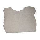 Peau de cuir de veau en velours effet tissé gris, texture douce et élégante, pour accessoires ou décoration.