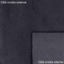 Morceau de cuir velours effet tressé bleu nuit, pièce de cuir de haute qualité, pour création de maroquinerie ou accessoires.