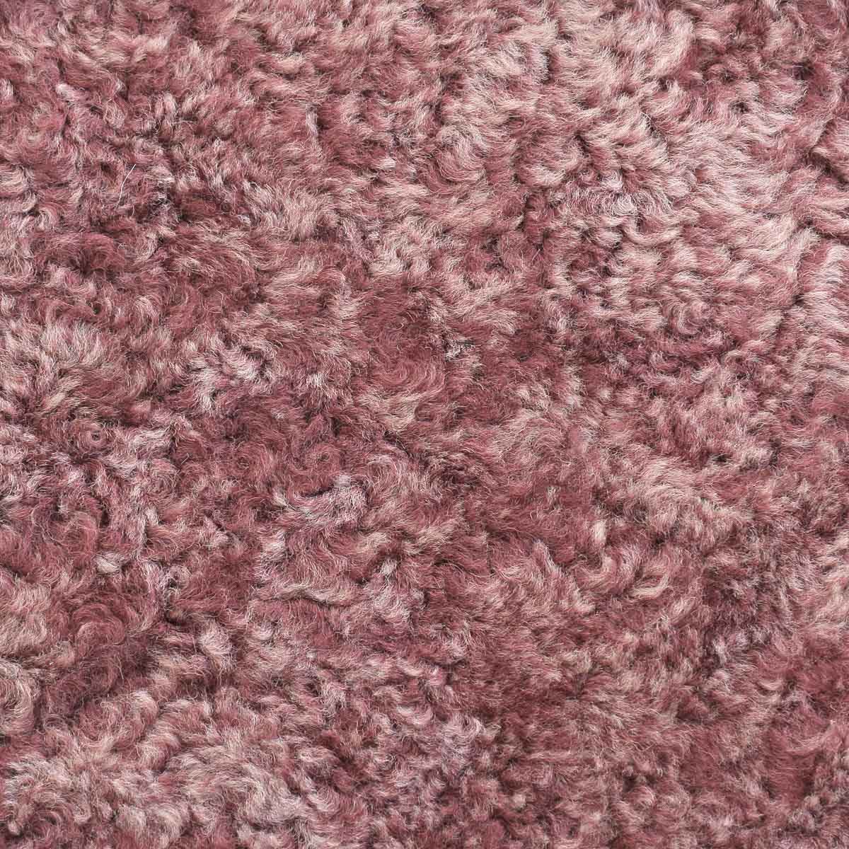 Peau de mouton lainé frisé - Dos brut - VIOLET MARBRÉ M46 - Deco Cuir