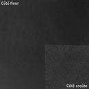 Morceau de cuir de croupon tannage végétal noir, 3,4 mm d'épaisseur, pour artisanat et maroquinerie.