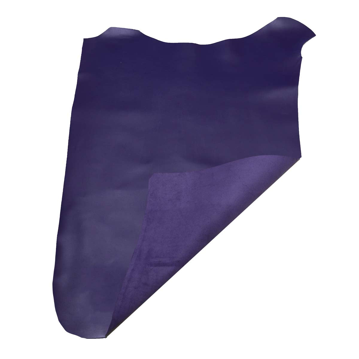 Peau de cuir de vachette satinato violet O02, cuir souple et brillant pour création ou décoration.