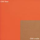 Peau de cuir de vachette VENUS orange lisse, texture douce et brillante, idéale pour la maroquinerie ou la couture.