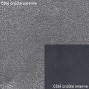 Croûte de cuir de veau - Velours effet craquelé - GRIS MÉTALLISÉ O66