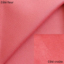 Peau de cuir de veau grain caviar rose Autres, texture tactile riche, finition élégante pour accessoires ou maroquinerie.