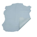 Peau de cuir d'agneau nappa bleue Gauloise, textured et douce, pour confection ou décoration intérieure.