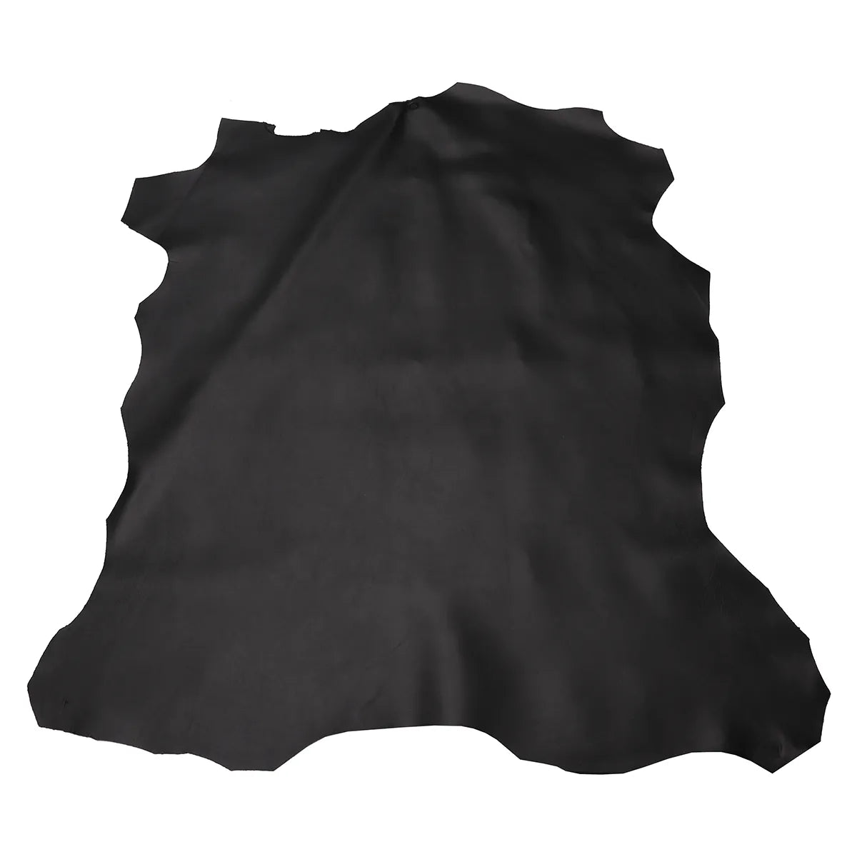 Peau entière en cuir d'agneau nappa noir. Cuir lisse noir pour création de projet souple et fin