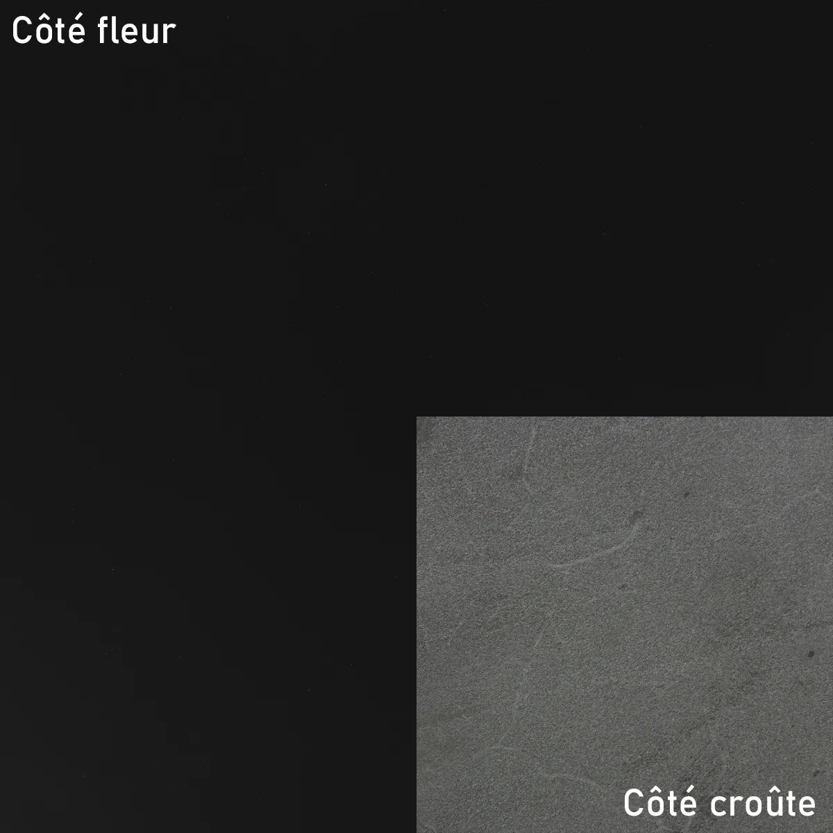 Morceau de cuir de vachette lisse noir de haute qualité, idéal pour la maroquinerie ou la couture, par Autres.