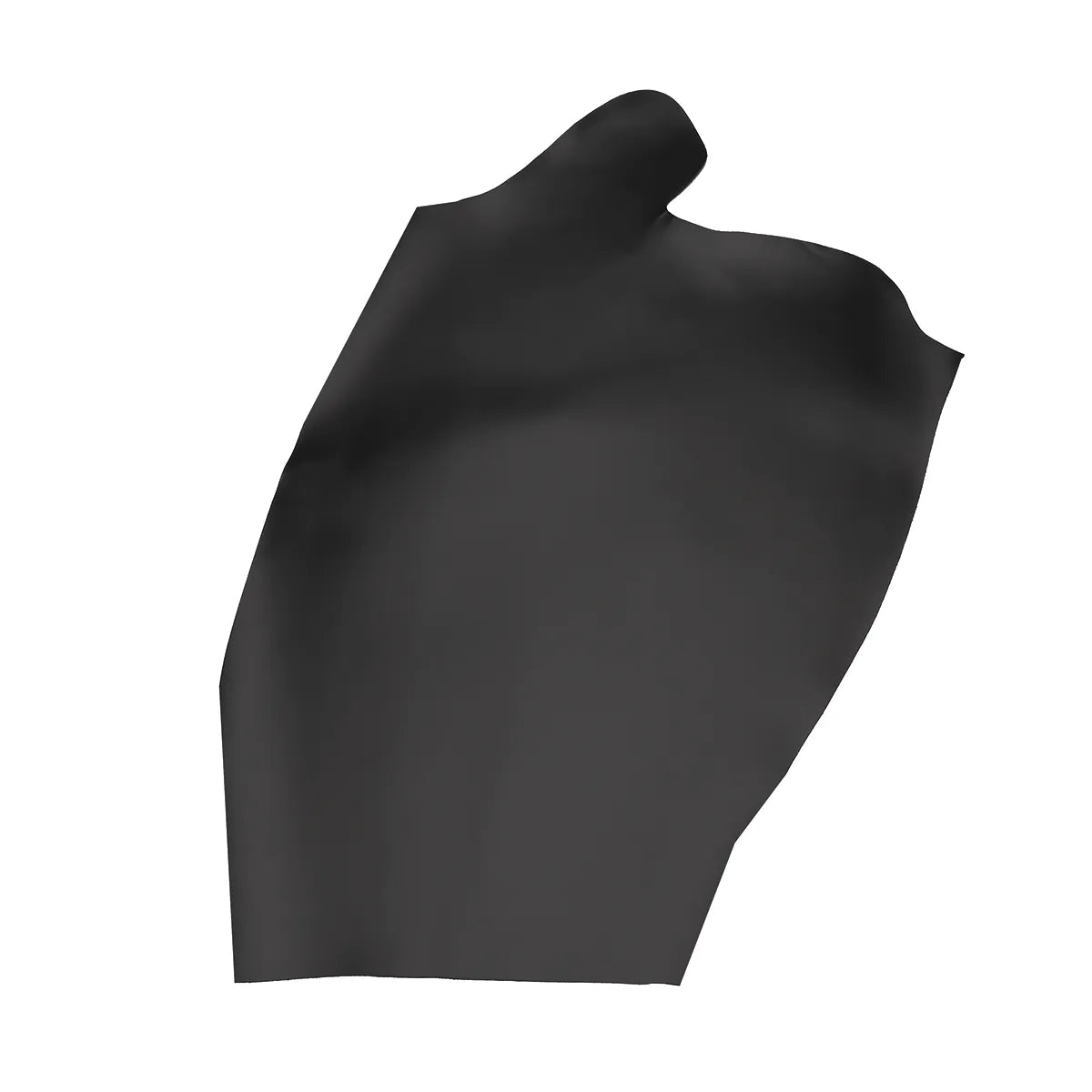 Peau de cuir de vachette lisse noire, de haute qualité, pour cuir et maroquinerie, vue de l'ensemble.