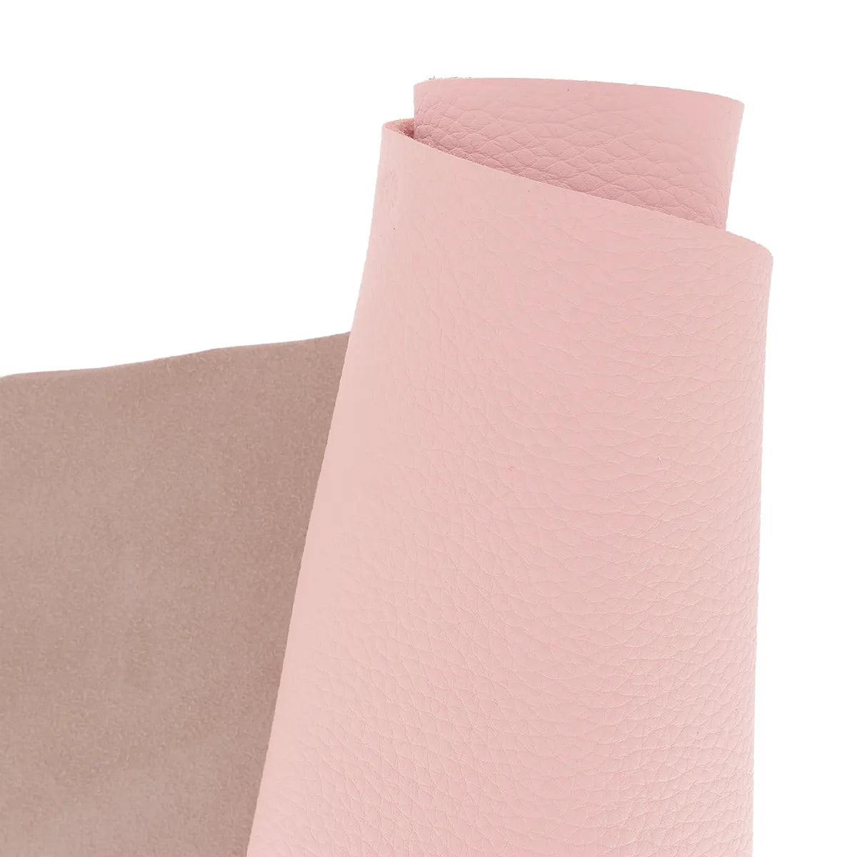 Peau de cuir de taurillon Groggrain rose clair, finition élégante, texture lisse et souple, pour créations et maroquinerie.