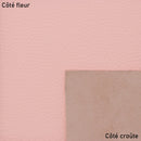 Peau de cuir de taurillon GROGRAIN rose clair, texture lisse et brillante, pour confection de maroquinerie ou accessoires.