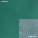 Peau de cuir de vachette lisse vert R44, cuir authentique pour fabrication et artisanat, visible en gros plan.